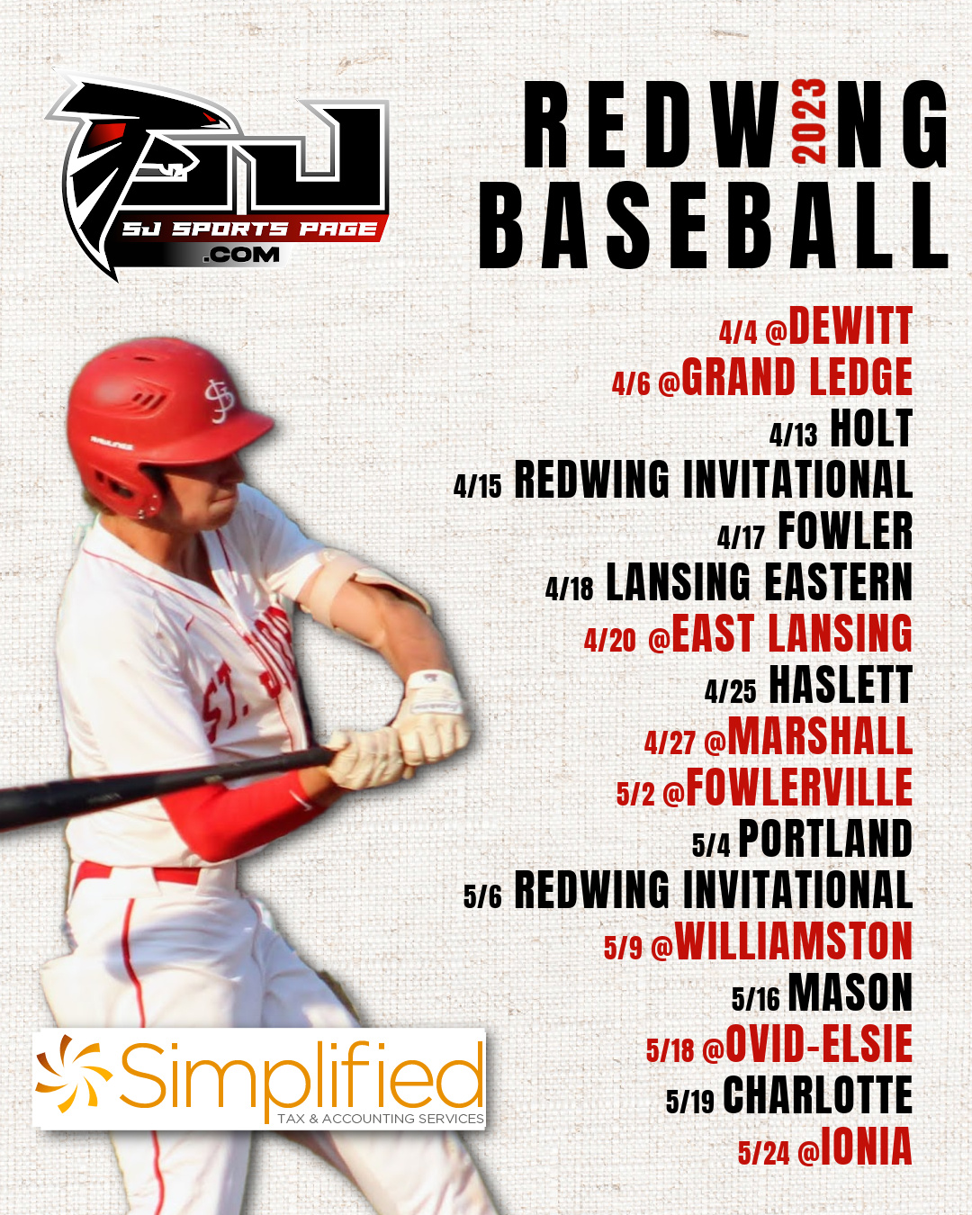 REDWINGS BASEBALL SCHEDULE